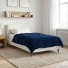 vidaXL Full Year Duvet Quilted Dark Blue 140 x 220 cm Microfiber