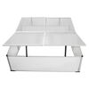 vidaXL Cold Frame 4 Lids 108x110x41 cm