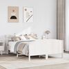 vidaXL Bed Frame without Mattress White 120x190 cm Small Double Solid Wood Pine