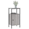vidaXL Bedside Cabinet Grey Sonoma 41x31x80 cm Engineered Wood