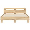 vidaXL Bed Frame with LED without Mattress Sonoma Oak 150x200 cm King Size