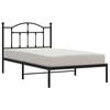 vidaXL Metal Bed Frame without Mattress with Headboard Black 100x190cm