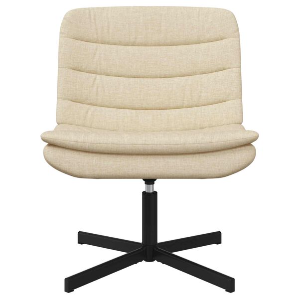 vidaXL Swivel Chair Cream 63 x 75 x 76 cm Fabric