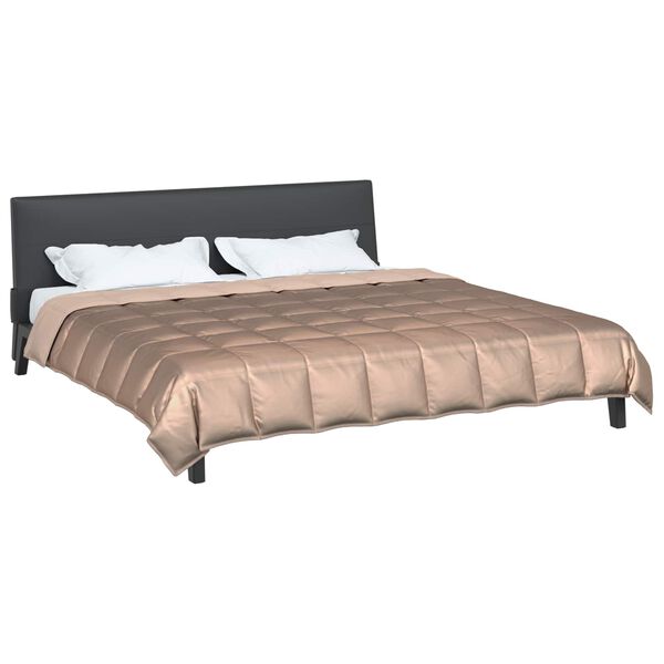 vidaXL Full Year Duvet Gold 220 x 240 cm Satin and Microfiber