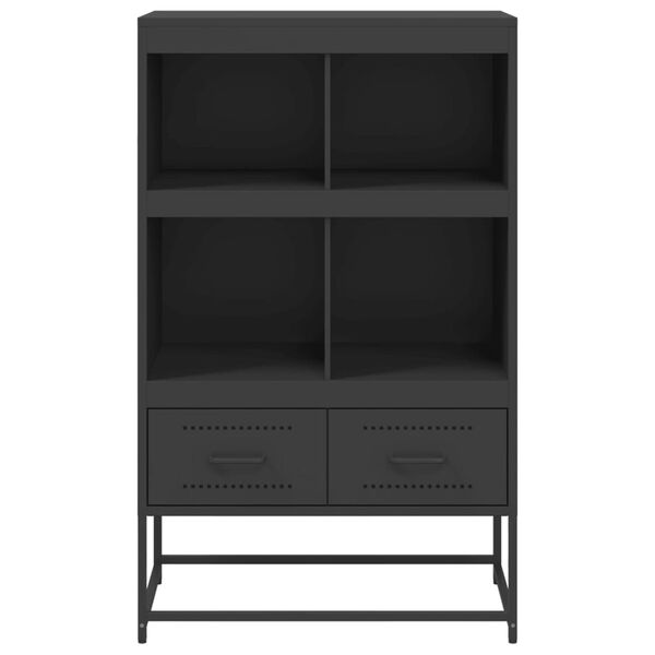 vidaXL Highboard Black 68.5x39x111.5 cm Steel