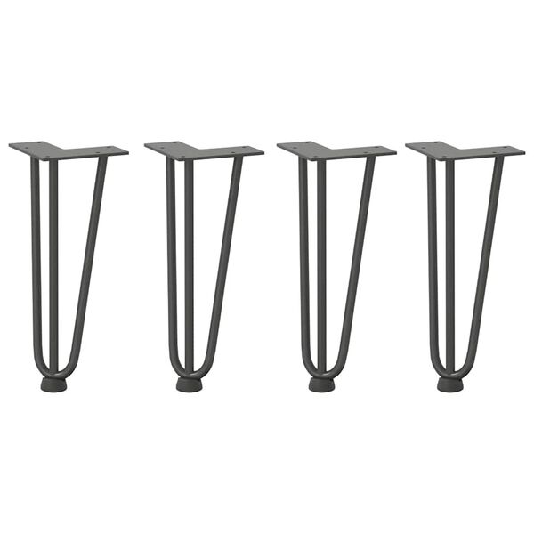vidaXL Hairpin Legs for Coffee Table 4 pcs Anthracite 30 cm Solid Steel