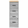 vidaXL Garage Storage Cabinet Grey Sonoma 30x51x85 cm Solid Wood Pine