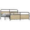 vidaXL Metal Bed Frame without Mattress Sonoma Oak 200x200 cm