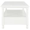 vidaXL Coffee Table White 100x50x45.5 cm Solid Wood Paulownia