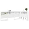 vidaXL Storage Headboard with Shelf White 90 cm Engineered Wood