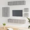 vidaXL 8 Piece TV Cabinet Set Grey Sonoma Engineered Wood
