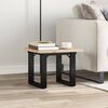 vidaXL Coffee Table O-Frame 50x50x35 cm Solid Wood Pine and Steel