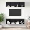 vidaXL TV Cabinet Set Wall-mounted 3 pcs Black Oak Engineered Wood