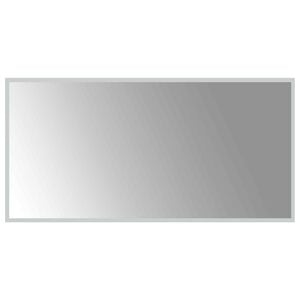 vidaXL LED Bathroom Mirror Transparent 100 x 50 cm Tempered Glass