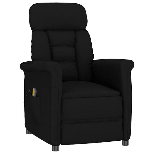 vidaXL Massage Chair Black 70.5 x 96.5 x 95 cm Faux leather