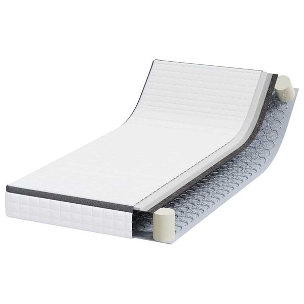 vidaXL Mattress White and Grey 100 x 200 cm Bonell Spring