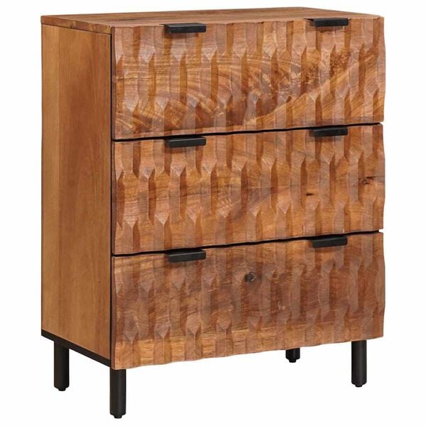 vidaXL Sideboard Acacia Brown Finish Solid Mango Wood