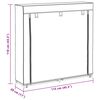 vidaXL Shoe Cabinet with Cover Grey 115x28x110 cm Fabric