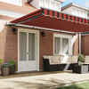 vidaXL Retractable Awning Manual Orange and brown 500 x 350 cm