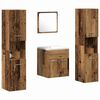 vidaXL Bathroom Furniture Set with Door 4 pcs Old Wood Engineered Wood