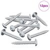 vidaXL Wood Screw 12 pcs Silver M4 x 28 mm Iron