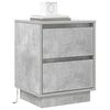 vidaXL Bedside Cabinet 2 pcs Concrete Grey 39 x 34.5 x 50 cm