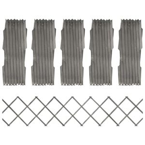 vidaXL Trellis Fences 5 pcs Grey Solid Firwood 180x30 cm