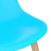 vidaXL Dining Chairs 2 pcs Blue Plastic