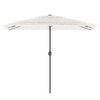 vidaXL Garden Parasol with Steel Pole White 300x200x250 cm