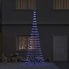 vidaXL LED Christmas Tree with Stand Blue 138.5 x 138.5 x 399 cm Metal