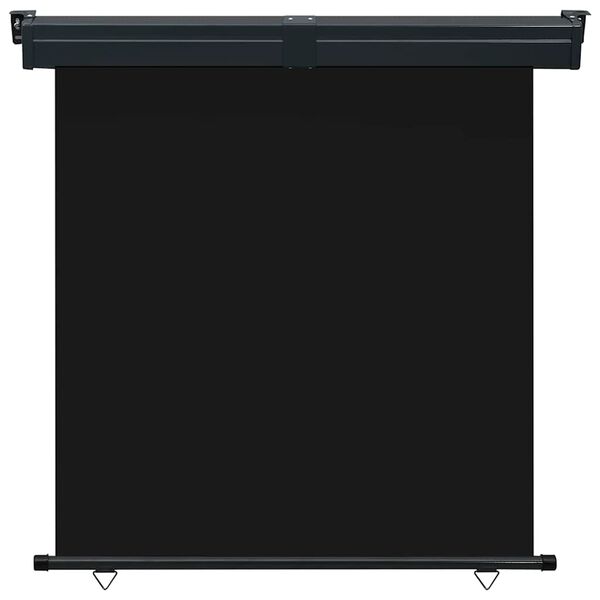 vidaXL Balcony Side Awning 165x250 cm Black