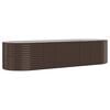 vidaXL Garden Raised Bed Galvanised Steel 322x100x68 cm Brown
