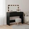 vidaXL Dressing Table Black Oak 100 x 40 x 120 cm Engineered Wood