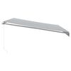 vidaXL Manual Retractable Awning with LED Anthracite&White 450x350 cm