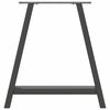 vidaXL Dining Table Legs A-Shaped 2 pcs Anthracite 80x(72-73) cm Steel