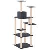 vidaXL Cat Tree with Sisal Scratching Posts Dark Grey 153 cm