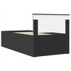 vidaXL Bed Frame with Headboard Black 90 x 190 cm Engineered Wood
