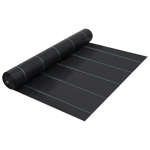 vidaXL Weed & Root Control Mat Black 1x100 m PP
