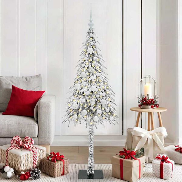 vidaXL Christmas Tree with 150 LEDs White 150 cm PE and Steel