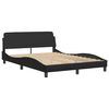 vidaXL Bed Frame without Mattress "Zadar" Black 120x200 cm Faux Leather