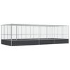 vidaXL Aviary with Extension Silver 725x307x212 cm Steel