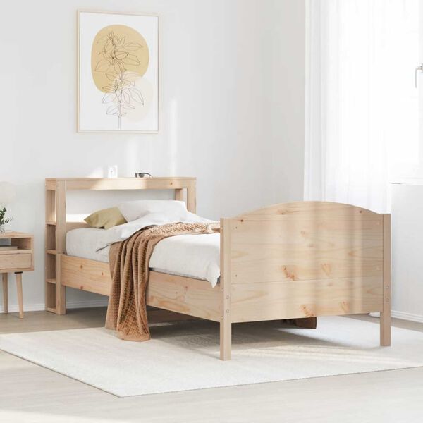 vidaXL Bed Frame without Mattress 90x200 cm Solid Wood Pine
