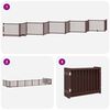 vidaXL Dog Gate with Door Foldable 10 Panels Brown 800 cm Poplar Wood