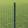 vidaXL Fence with Post Green 0.6 x 10 m Steel and PVC