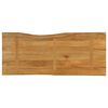 vidaXL Table Top 140x60x2.5 cm Live Edge Solid Wood Mango