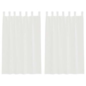 vidaXL Voile Curtains with Loops 2 pcs White 140x175 cm