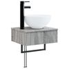 vidaXL Wall-Mounted Wash Basin Grey Sonoma 40 x 35 x 39 cm