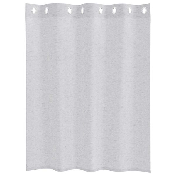 vidaXL Voile Curtain 2 pcs Light Grey 140 x 140 cm Polyester