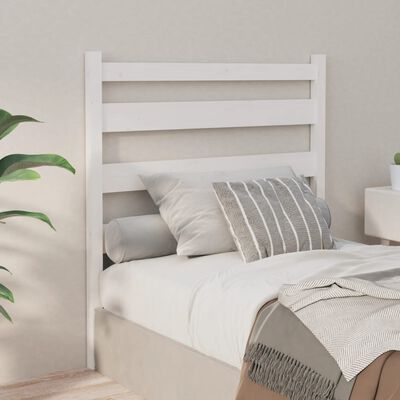 vidaXL Bed Headboard White 106x4x100 cm Solid Wood Pine