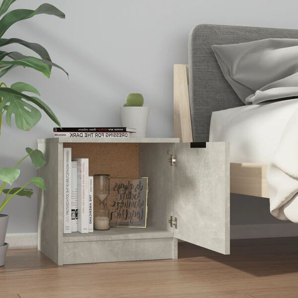 vidaXL Bedside Cabinets 2 pcs Concrete Grey 40x39x40 cm